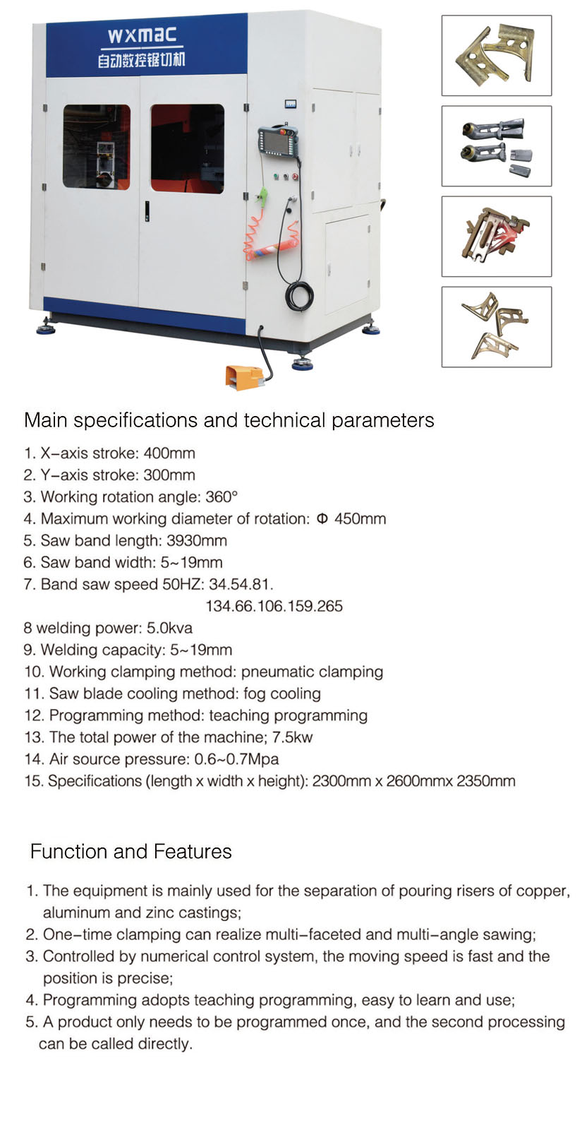 Automatic CNC Sawing Machine