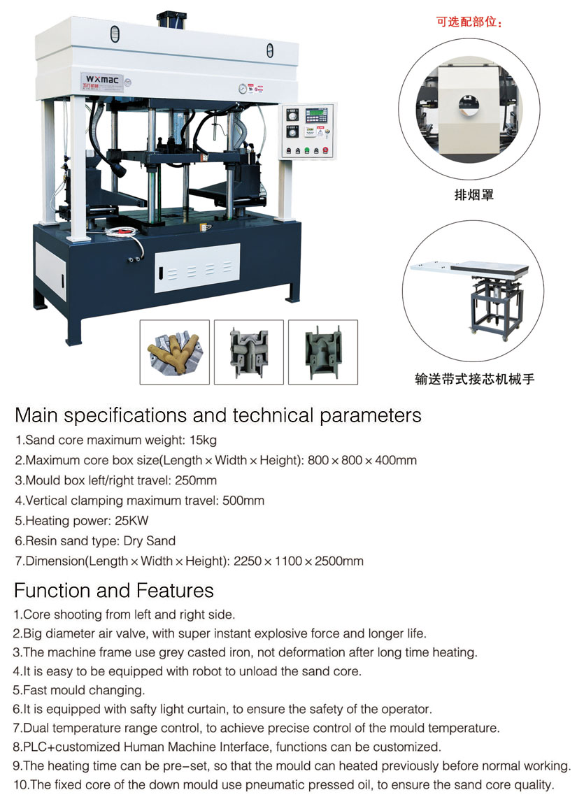 Automatic Dual Head Core Shooting Machine